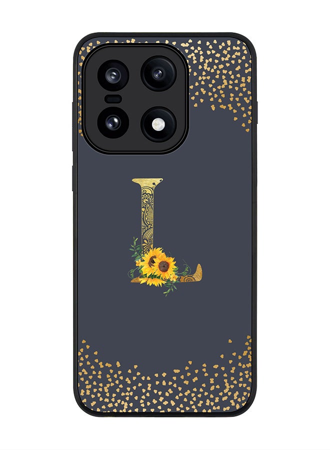 Stylizedd For OnePlus 15 Case,Slim fit Camera Protection, Shockproof Thin Phone cover  - Custom Floral Monogram - L  (Grey ) - Image 1